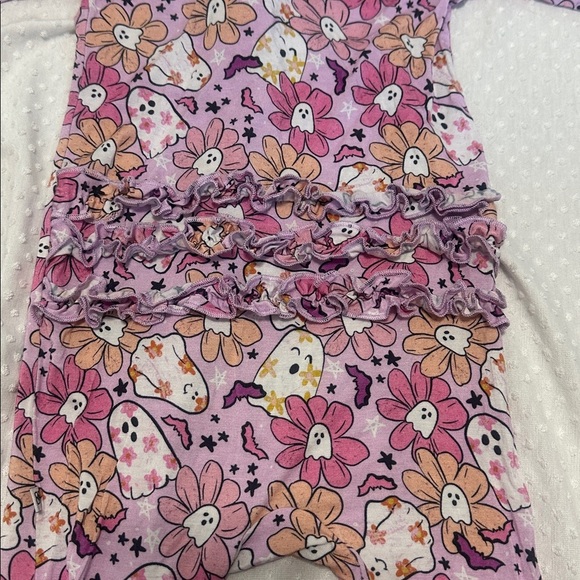 BUMS & ROSES Let’s BOOgie Footie Ghost Bamboo Sleeper 18-24m 18m 24m - Picture 6 of 10